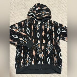 Shyanne Patterned Zip-Up Hoodie